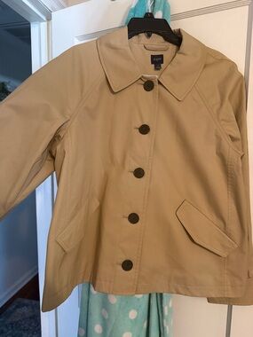 J. Crew Khaki Button-Front Jacket